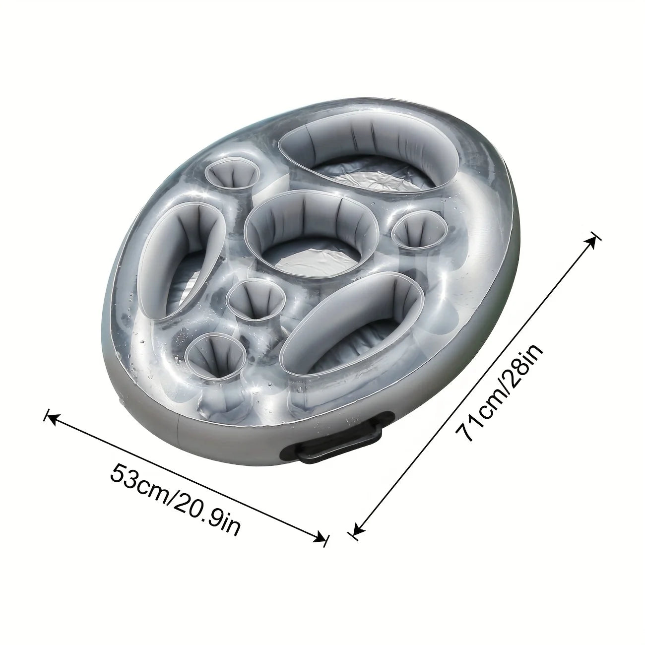 Inflatable Ice Bar Swimming Ring, Floating Drink Tray, with Multiple Cup Holders, Perfect for Pool Parties & Summer Gatherings