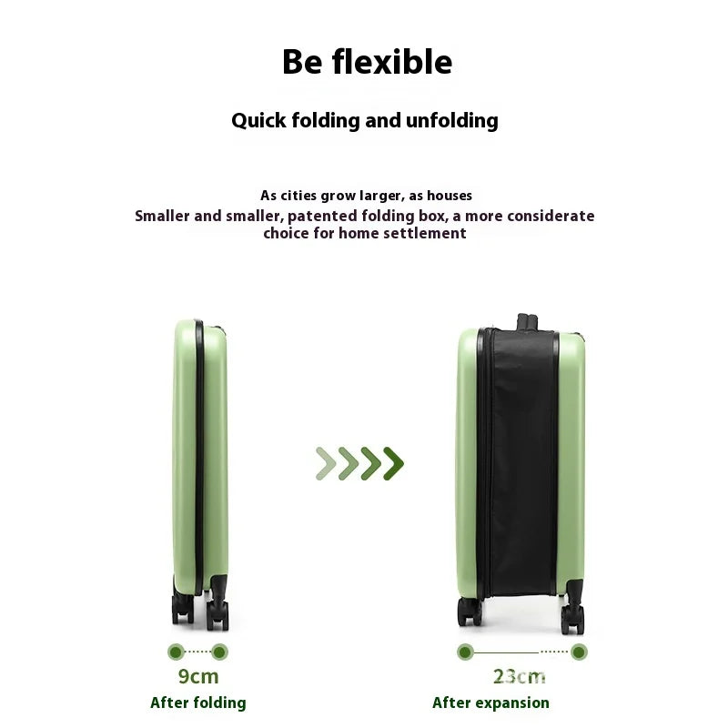 20/24/28Foldable Upright Luggage-Inch Universal Wheel Suitcase Portable Storage Luggage Password Boarding Bag
