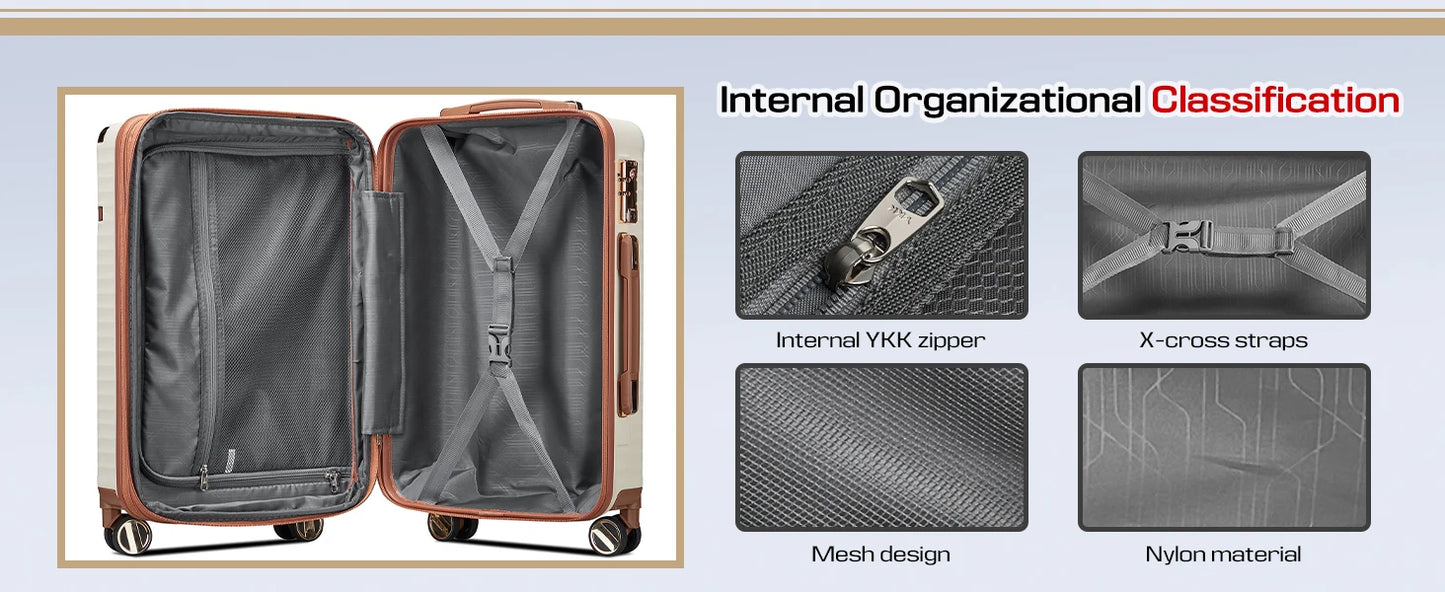 Joyway Expandable Luggage Sets 5 Piece, Lightweight Durable Hard Shell Travel Suitcase Set with TSA Lock, Spinner Wheels