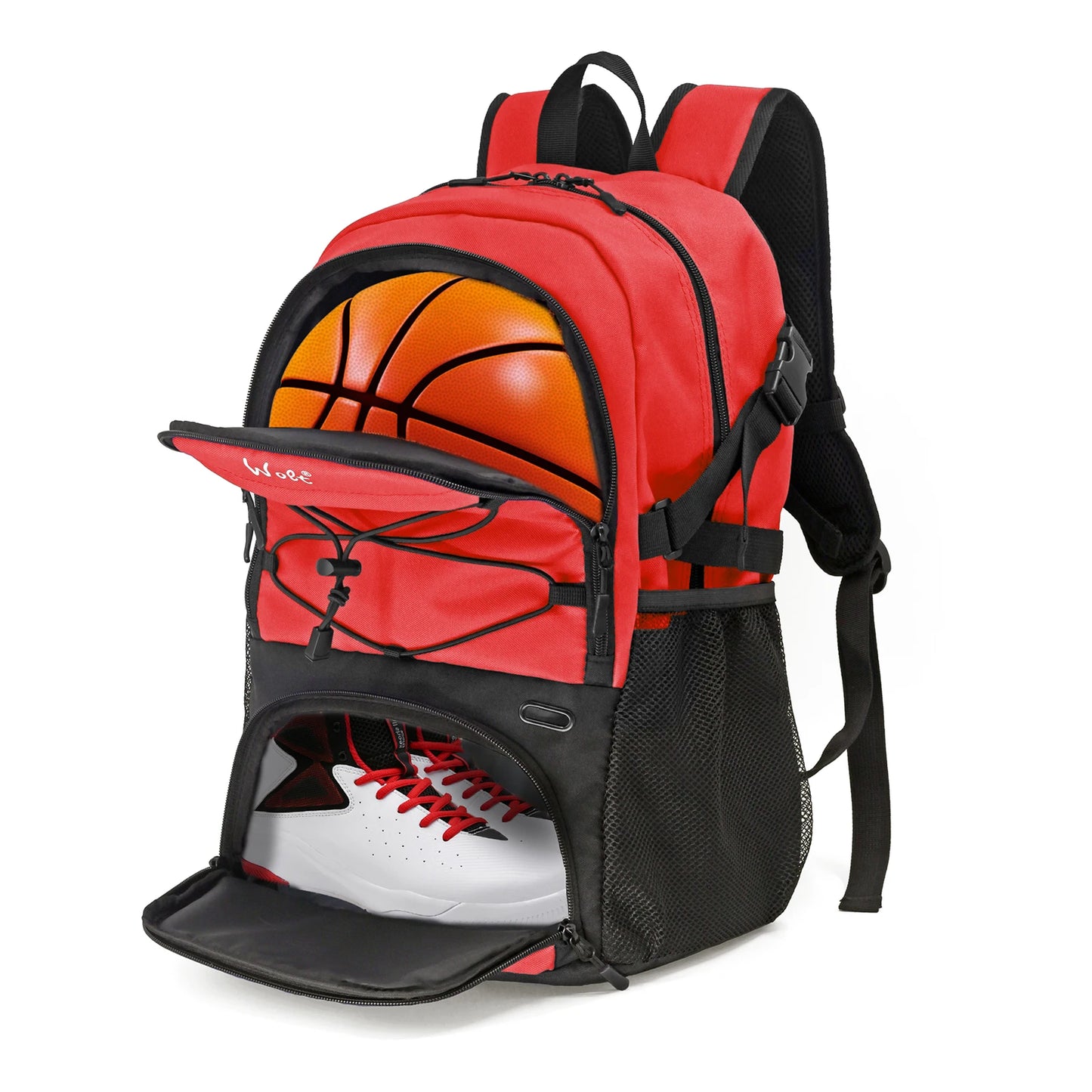 Sport Backpack, with Separate Ball Holder & Shoes Compartment, Best for Basketball, Soccer, Volleyball
