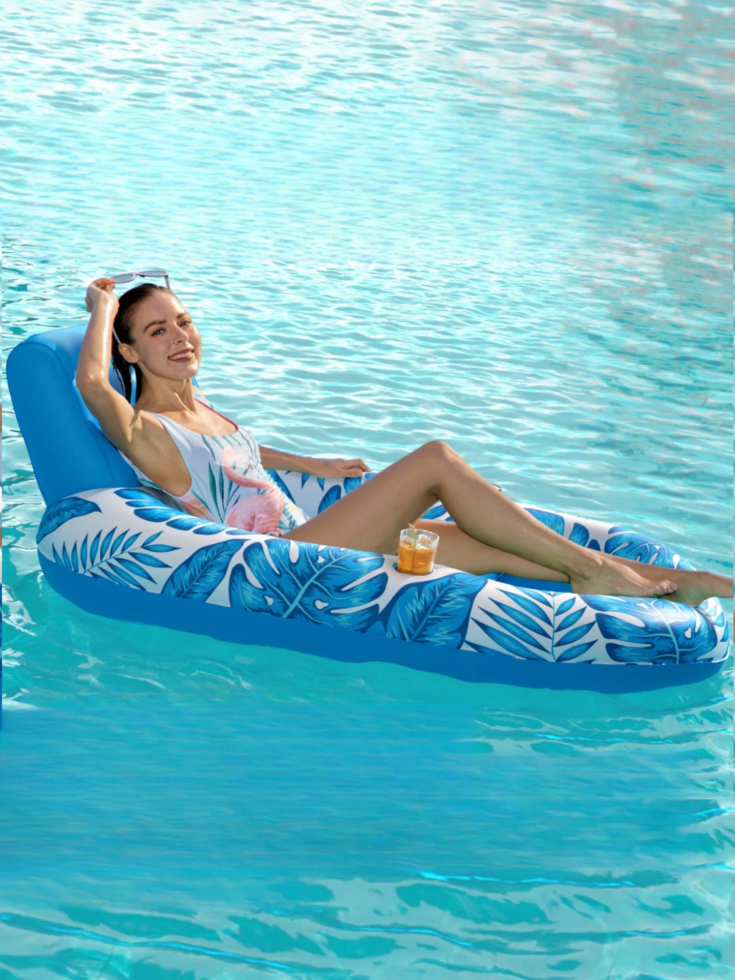 Pool Float Lounger, Floating Chair for Swimming Pool, Lake Lounge Float