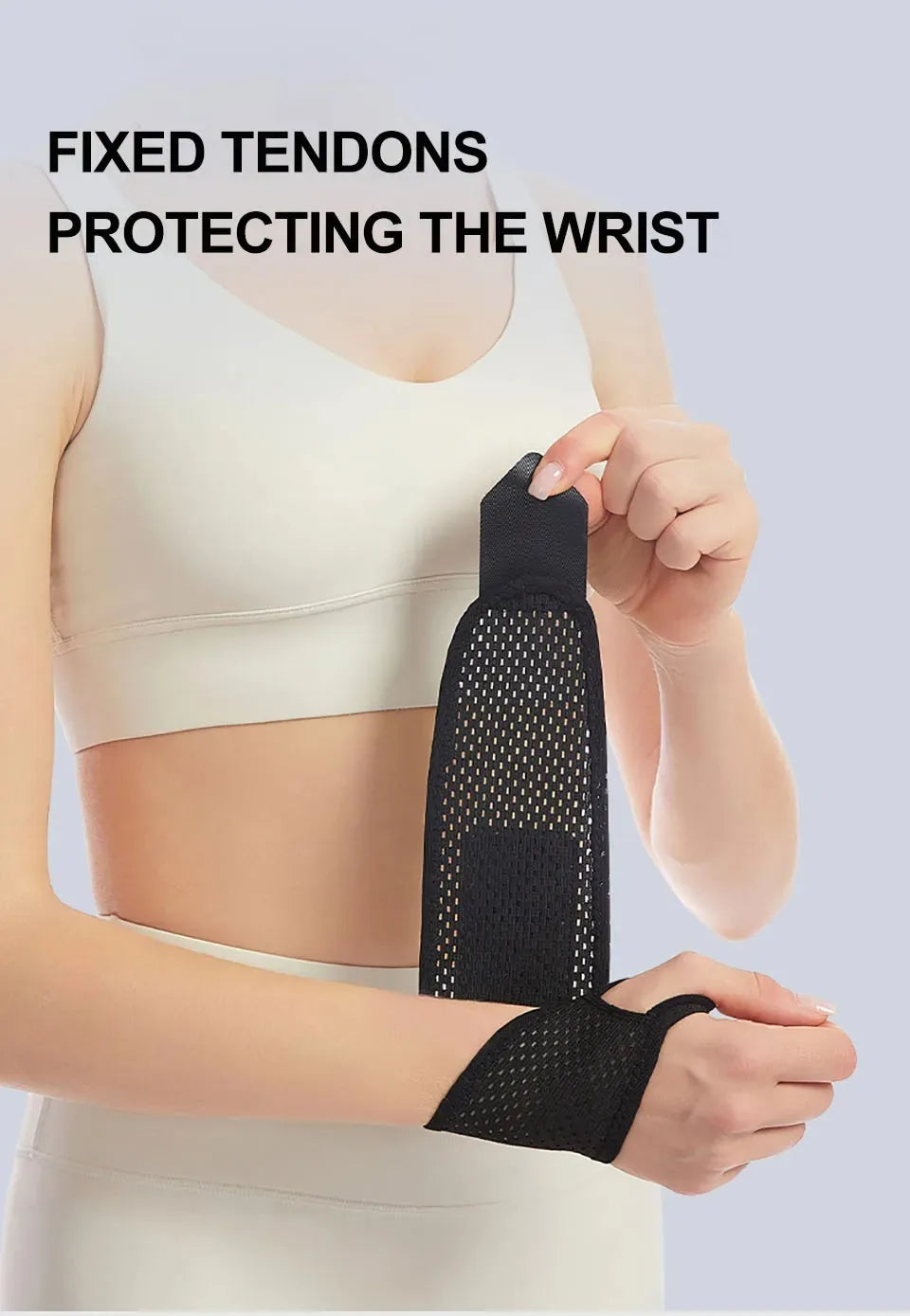 Breathable Wrist Support Brace for Gym / Work - Adjustable Compression Sleeve, Arthritis & Carpal Tunnel Relief