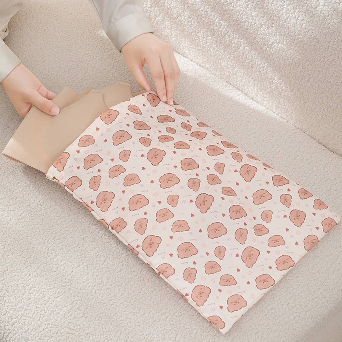 7PCS Travel Packing Cube Printed Cartoon Travel Storage Bag Clothes Shoes Toiletries Sorting Storage Bag for Luggage Suitcase