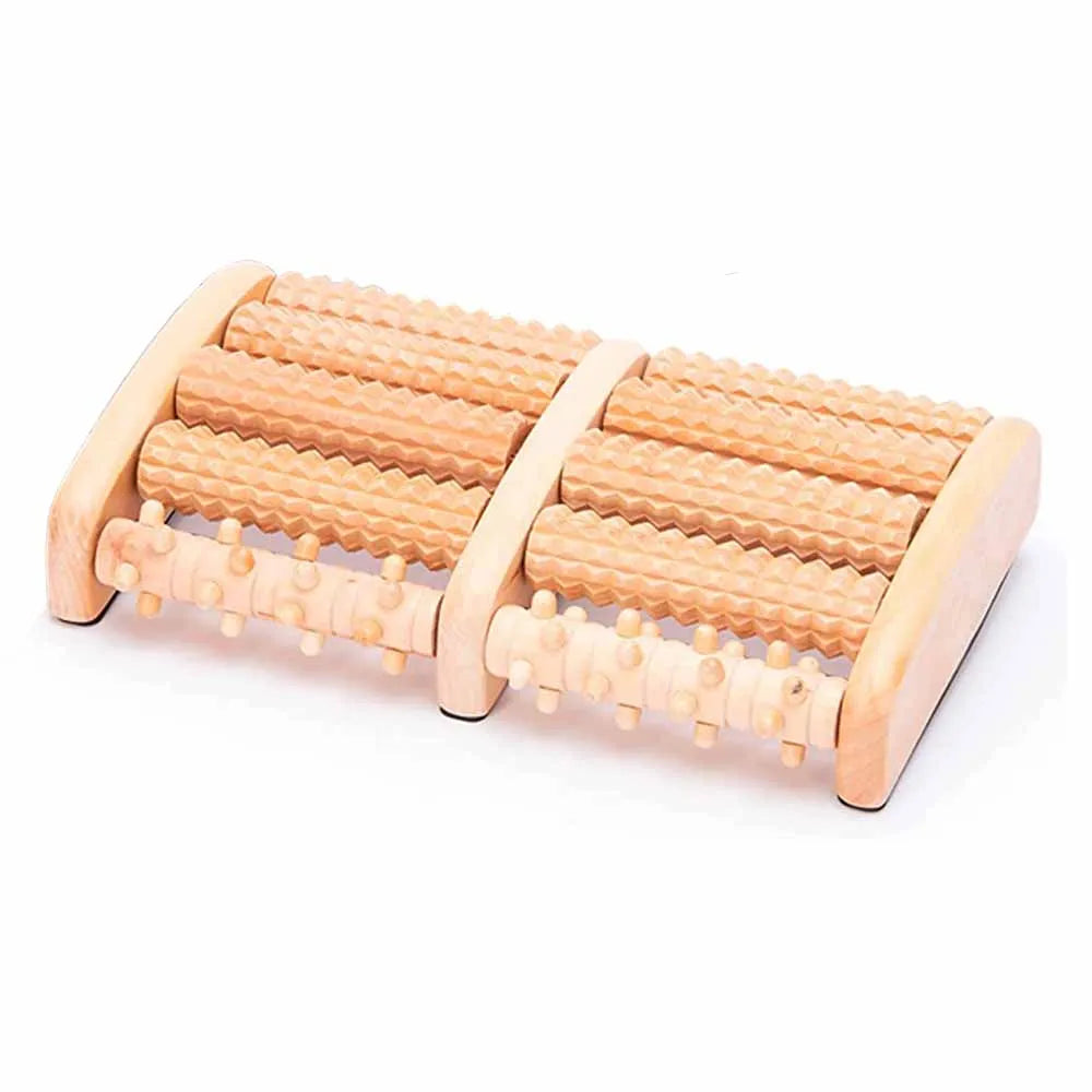 1PCS Wooden Foot Massager Roller - Reflexology Stress Relief, Fitness Health Care Pain Relief, Feet Massage Tool