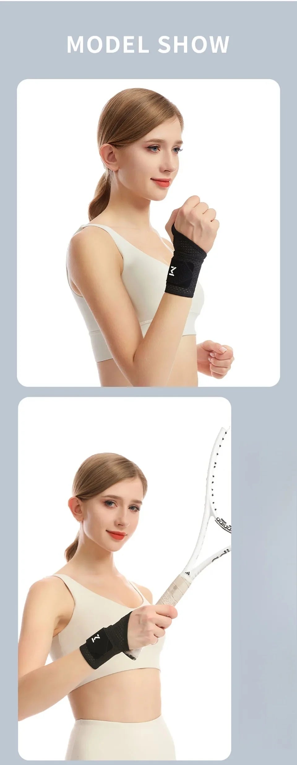 Breathable Wrist Support Brace for Gym / Work - Adjustable Compression Sleeve, Arthritis & Carpal Tunnel Relief