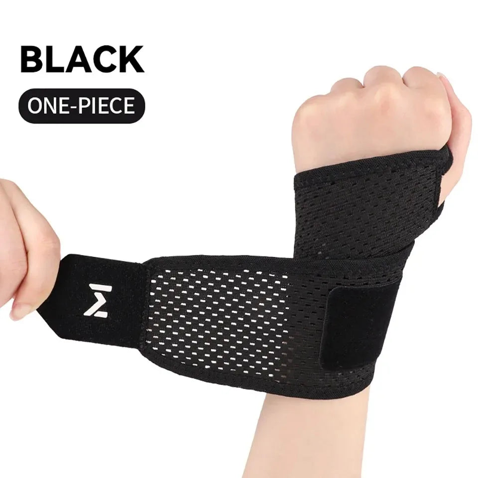 Breathable Wrist Support Brace for Gym / Work - Adjustable Compression Sleeve, Arthritis & Carpal Tunnel Relief