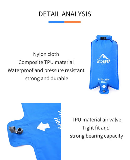 Widesea Camping Sleeping Pad Inflatable Air Mattresses Outdoor Mat Furniture Bed Ultralight Cushion Pillow Hiking Trekking