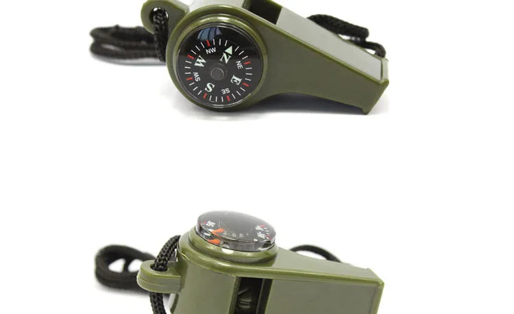 ABS Emergency Survival Whistle with Thermometer and Compass, 3 in 1, High Decibel, Portable, Outdoor