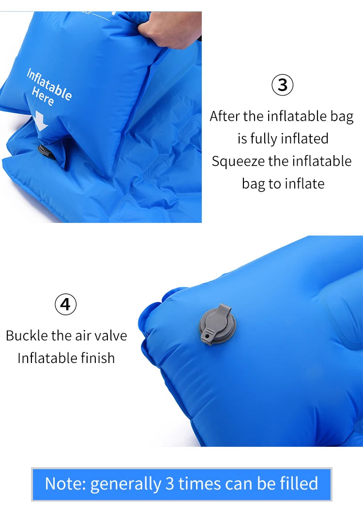 Widesea Camping Sleeping Pad Inflatable Air Mattresses Outdoor Mat Furniture Bed Ultralight Cushion Pillow Hiking Trekking