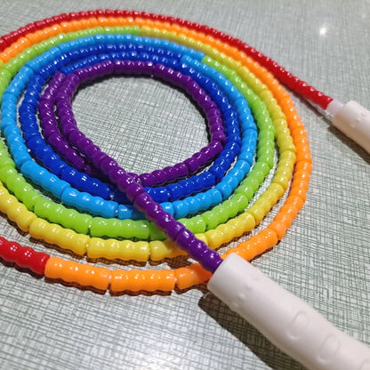 2.2m 2.4m 2.6m 3m 3.6m Multicolor Soft PVC Beads Jump Rope, for Kids & Adults