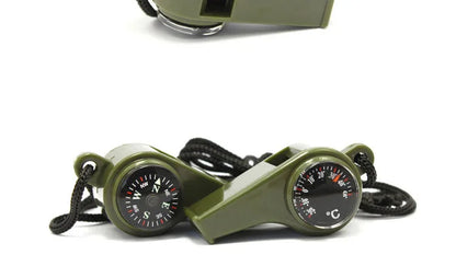 ABS Emergency Survival Whistle with Thermometer and Compass, 3 in 1, High Decibel, Portable, Outdoor