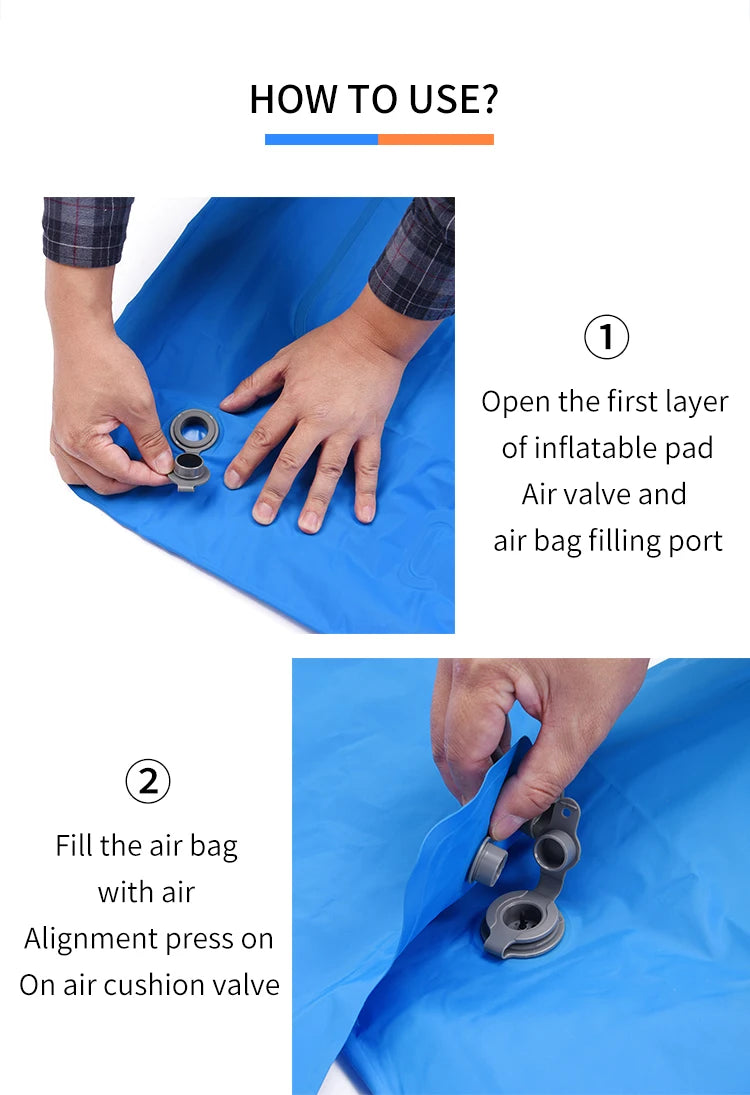 Widesea Camping Sleeping Pad Inflatable Air Mattresses Outdoor Mat Furniture Bed Ultralight Cushion Pillow Hiking Trekking