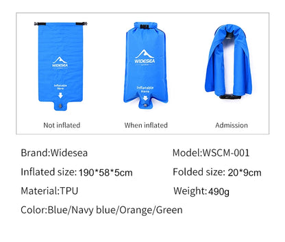 Widesea Camping Sleeping Pad Inflatable Air Mattresses Outdoor Mat Furniture Bed Ultralight Cushion Pillow Hiking Trekking