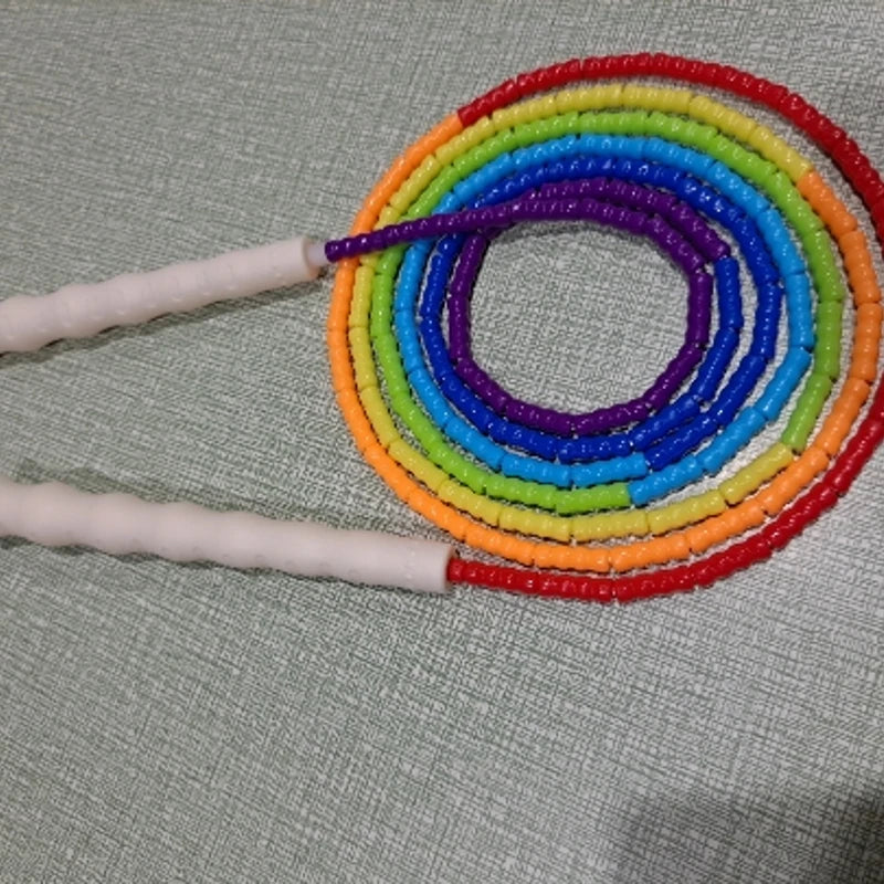 2.2m 2.4m 2.6m 3m 3.6m Multicolor Soft PVC Beads Jump Rope, for Kids & Adults