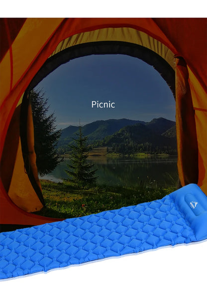 Widesea Camping Sleeping Pad Inflatable Air Mattresses Outdoor Mat Furniture Bed Ultralight Cushion Pillow Hiking Trekking