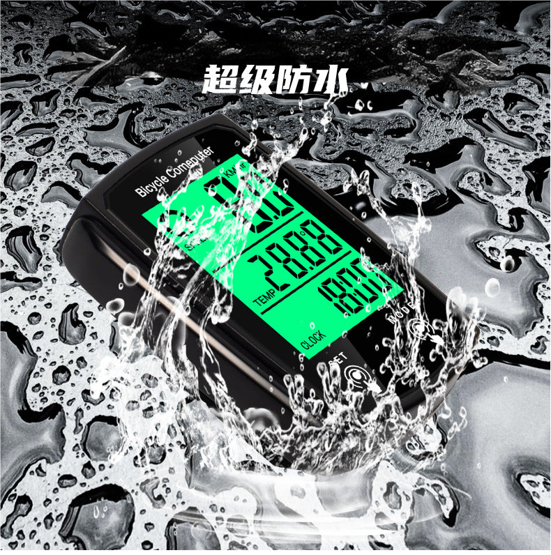 Wired Bike Computer 19 Functions Touch Bike Speedometer Odometer Waterproof Bicycle Computer with Backlight Bike Speedometer