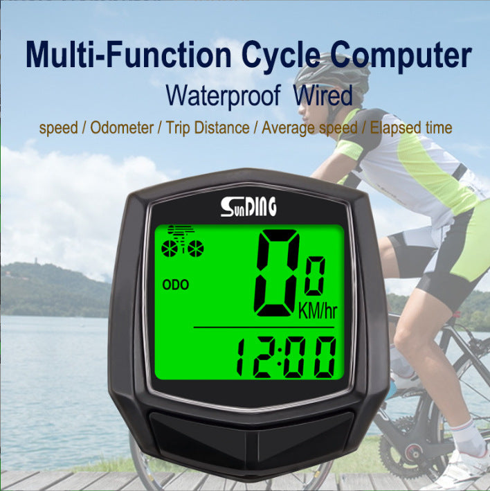 Wired Bike Computer 19 Functions Touch Bike Speedometer Odometer Waterproof Bicycle Computer with Backlight Bike Speedometer