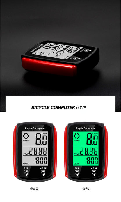 Wired Bike Computer 19 Functions Touch Bike Speedometer Odometer Waterproof Bicycle Computer with Backlight Bike Speedometer