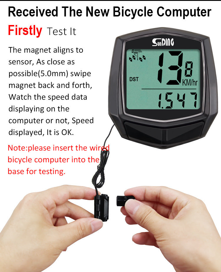 Wired Bike Computer 19 Functions Touch Bike Speedometer Odometer Waterproof Bicycle Computer with Backlight Bike Speedometer