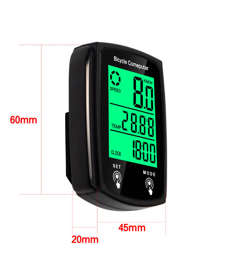 Wired Bike Computer 19 Functions Touch Bike Speedometer Odometer Waterproof Bicycle Computer with Backlight Bike Speedometer