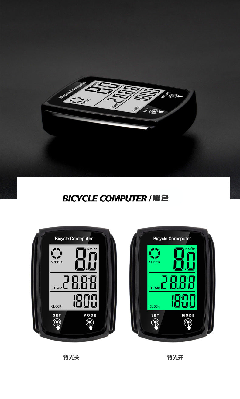 Wired Bike Computer 19 Functions Touch Bike Speedometer Odometer Waterproof Bicycle Computer with Backlight Bike Speedometer