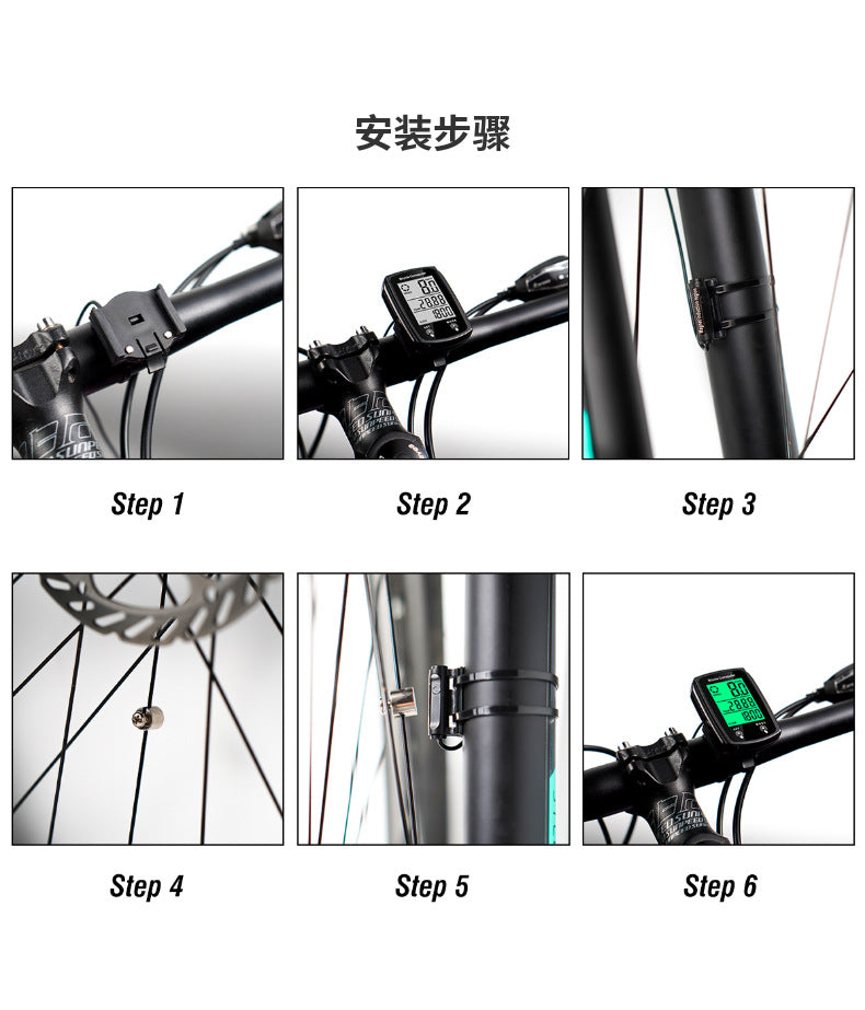 Wired Bike Computer 19 Functions Touch Bike Speedometer Odometer Waterproof Bicycle Computer with Backlight Bike Speedometer