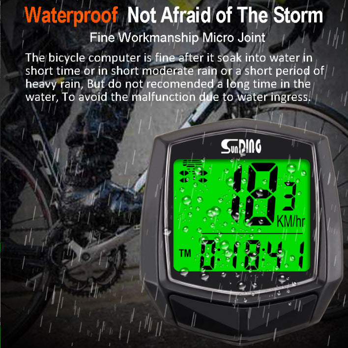 Wired Bike Computer 19 Functions Touch Bike Speedometer Odometer Waterproof Bicycle Computer with Backlight Bike Speedometer