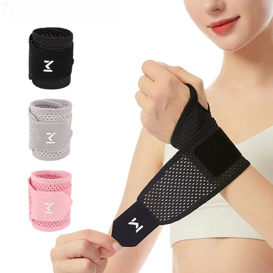 Breathable Wrist Support Brace for Gym / Work - Adjustable Compression Sleeve, Arthritis & Carpal Tunnel Relief