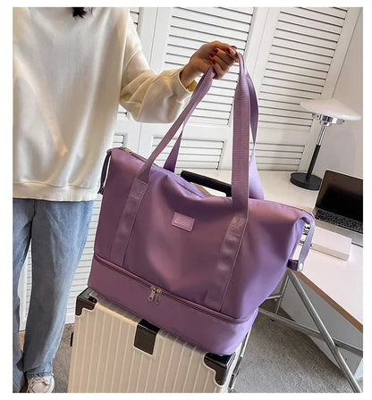 Large Capacity Sport Bag, with Dry / Wet Separation, Shoulder Bag for Fitness, Gym, Outdoor, Travel