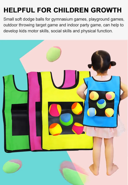 Outdoor Sport Game, Waistcoat With Sticky Ball Throwing, Kids Sport Toy