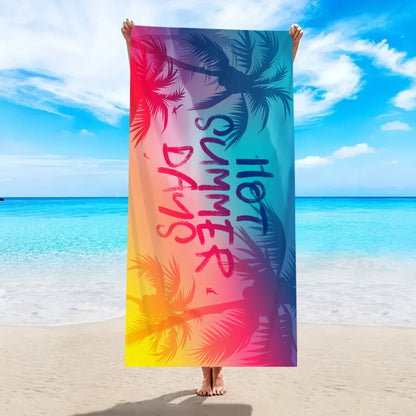 Beach Tropical Printed Design Towel, Quick Drying Absorbent