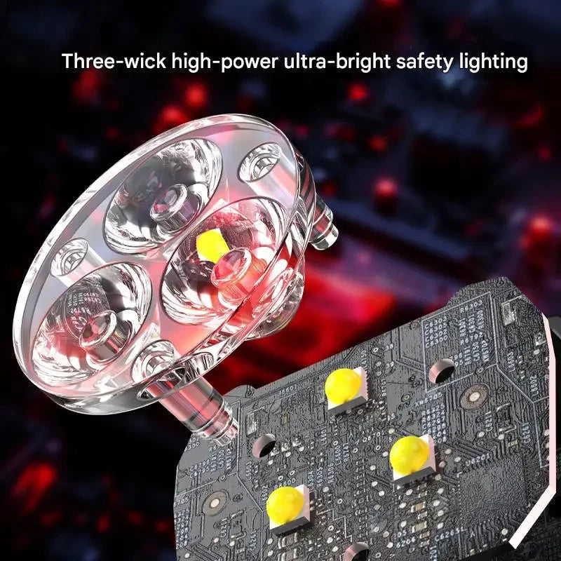 Solar Charging Bicycle Front Light, Wide-Angle 3 LED Headlight MTB Road Bike Flashlight Easy to Install