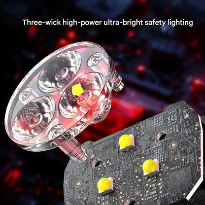 Solar Charging Bicycle Front Light, Wide-Angle 3 LED Headlight MTB Road Bike Flashlight Easy to Install