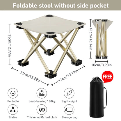 Folding Small Stool Bench Stool Portable Outdoor Travel Picnic Camping Fishing Chair Camping Collapsible Foot Stool Beach Picnic
