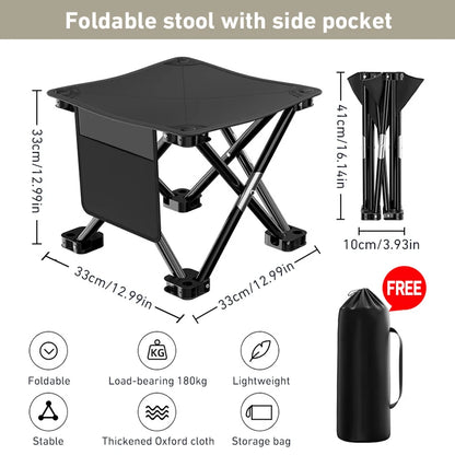 Folding Small Stool Bench Stool Portable Outdoor Travel Picnic Camping Fishing Chair Camping Collapsible Foot Stool Beach Picnic