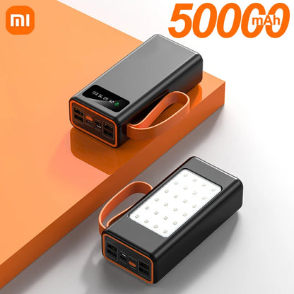 Xiaomi 100000mAh Solar Panel Power Bank Fast charging Comes with Four Wire External Battery Pack with Flashlight For Outdoors ﻿