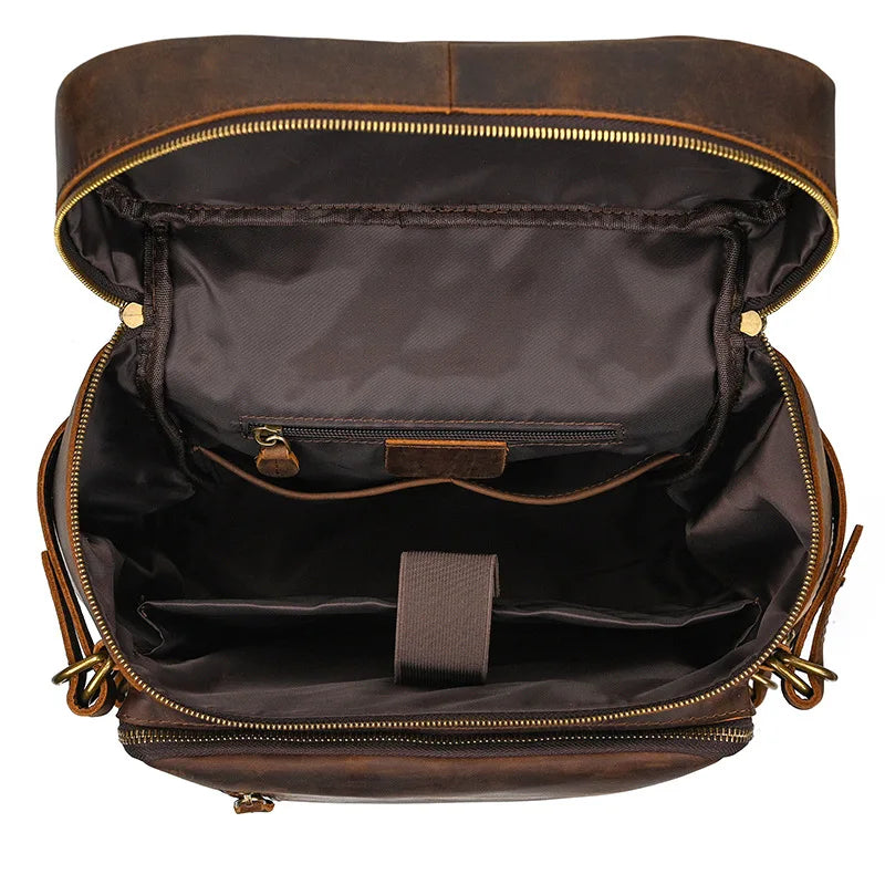 Large Leather Backpack Men Luxury Designer Laptop Bagpack for Man Backpack for School Bag Travel Backpack Bag Men's Daypack