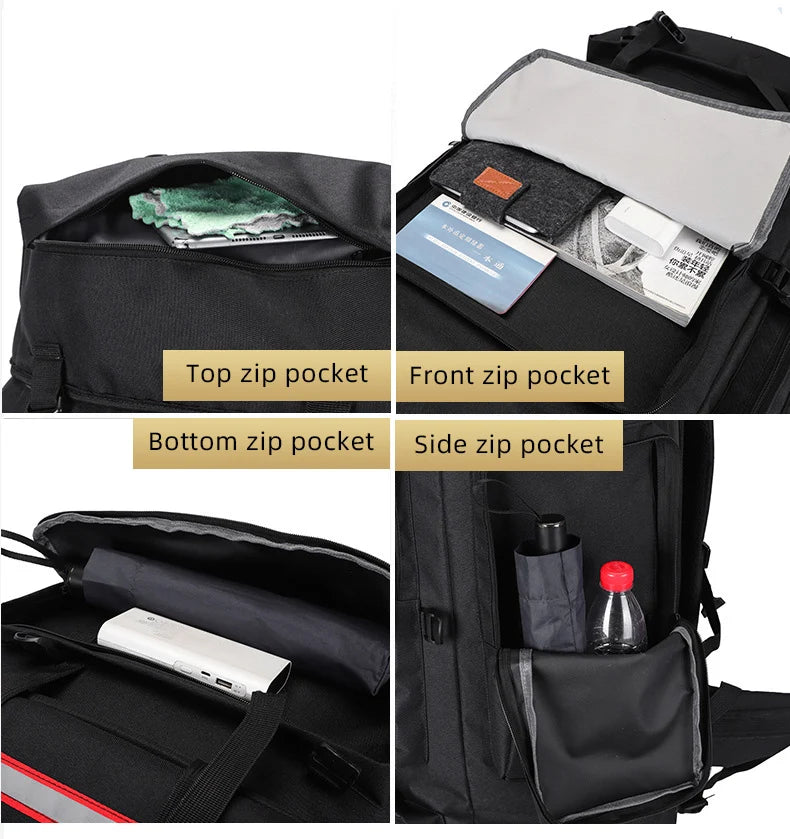 130L Hiking Camping Backpack Travel Large Luggage Bag Men Trekking Outdoor Sports Pack Molle Trekking Rucksack For Men Big Bag