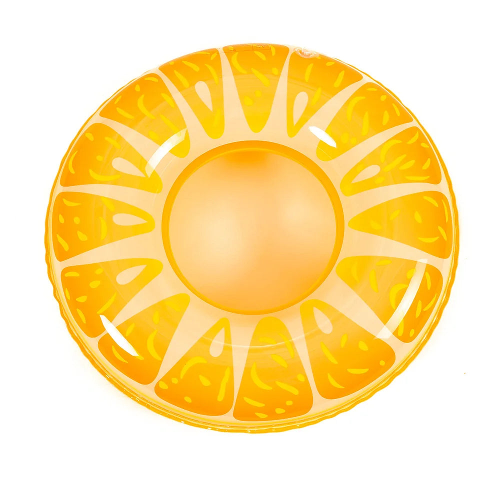 90 cm Inflatable Swimming Ring, Fruit Patterned, with Anti Leakage Valve, Thick PVC Material