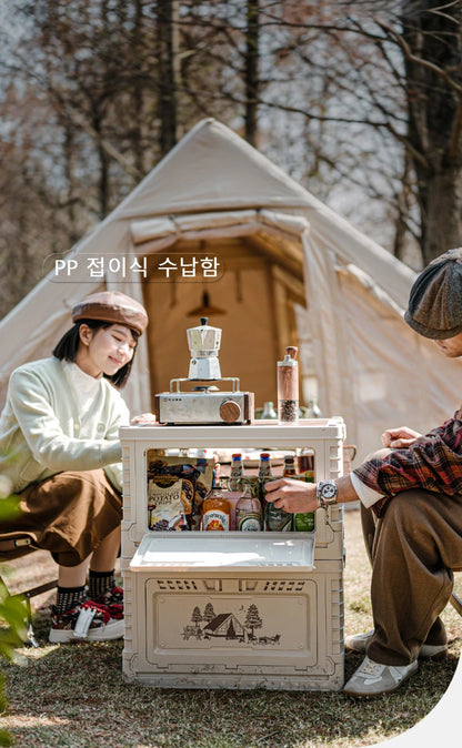 Naturehike Camping Box 60L Large Capacity Folding Storage Box 25L 30L 50L Home Bedside Table Outdoor Travel Picnic PP Sundry Box