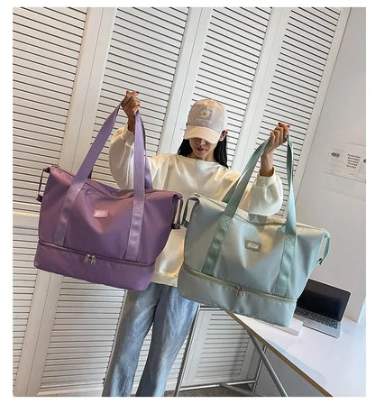 Large Capacity Sport Bag, with Dry / Wet Separation, Shoulder Bag for Fitness, Gym, Outdoor, Travel