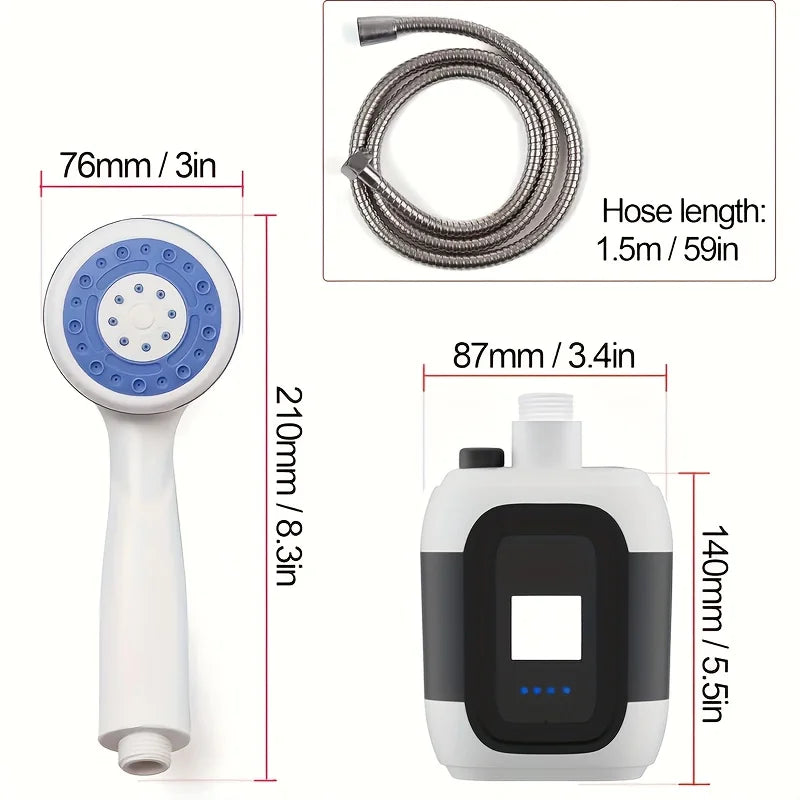 Outdoor Shower Head Rainfall Shower Large Flow Portable Showerhead Shower Mixer Bathroom Accessories For Camping Home Travel New