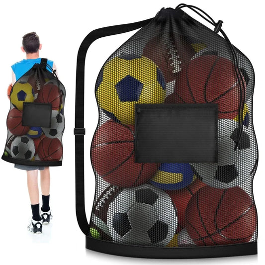 Extra Large Drawstring Mesh Bag, Durable Net Storage Bag, for Toys, Balls & Sports Equipment