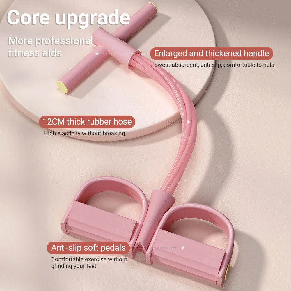 6-Tube Resistance Band Multi Function Tension Rope, Fitness Elastic Bands