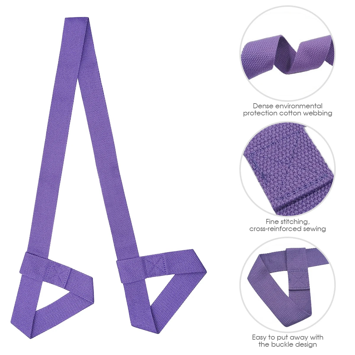 Adjustable Yoga Mat Strap, Shoulder Carry Belt, for Exercise, Stretch, Fitness