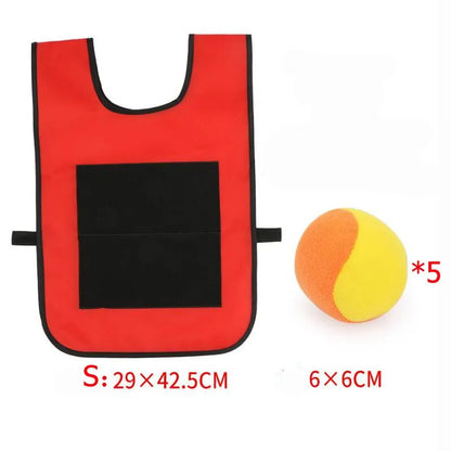Outdoor Sport Game, Waistcoat With Sticky Ball Throwing, Kids Sport Toy