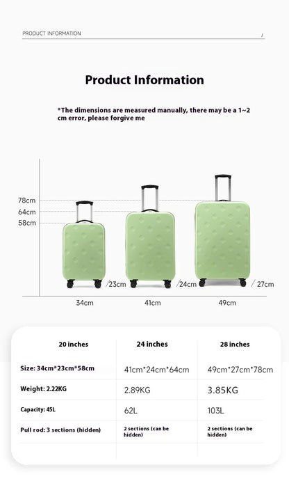 20/24/28Foldable Upright Luggage-Inch Universal Wheel Suitcase Portable Storage Luggage Password Boarding Bag