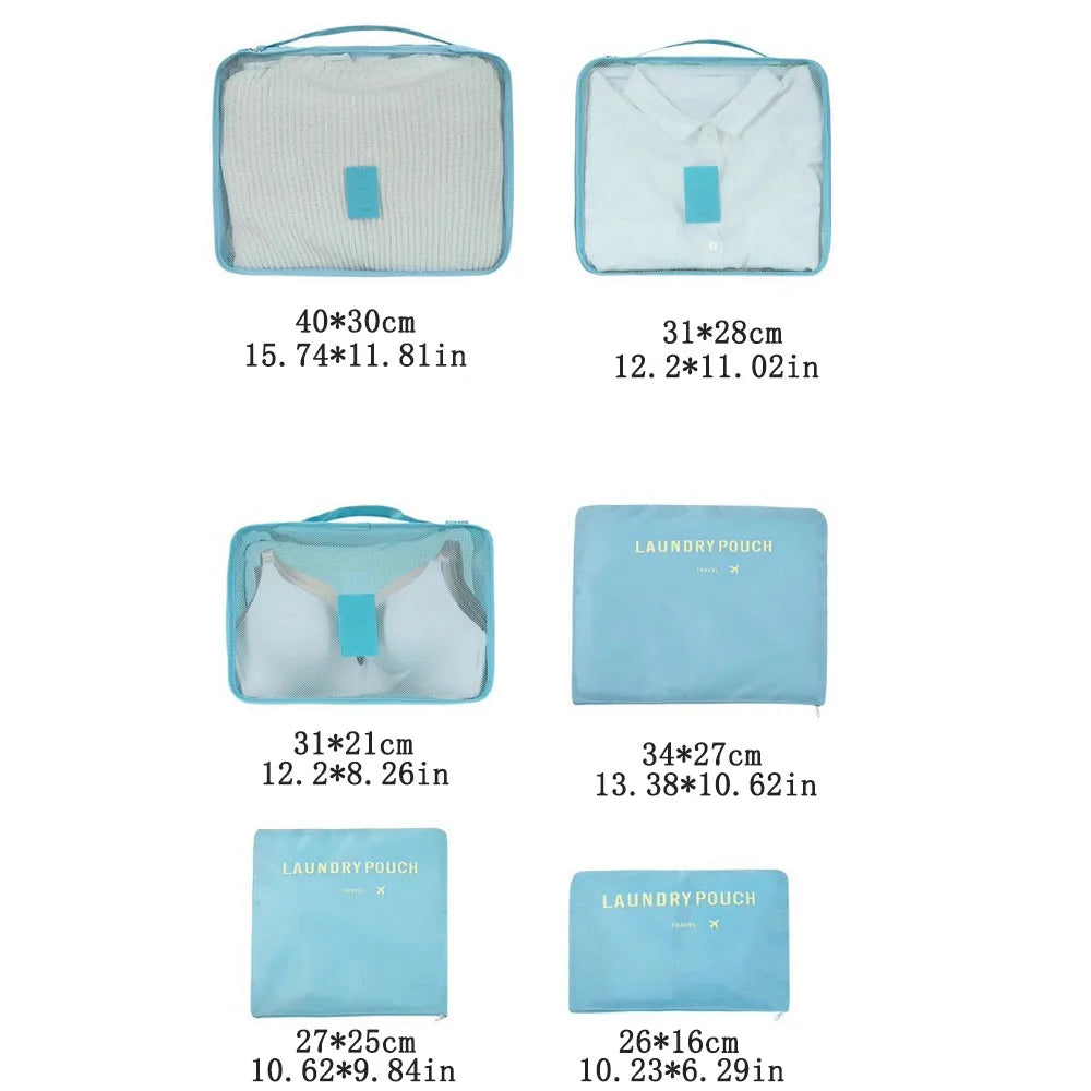 6PCS/set Storage bags and laundry bags – Travel storage bags to store luggage, portable suitcases and clothes compression