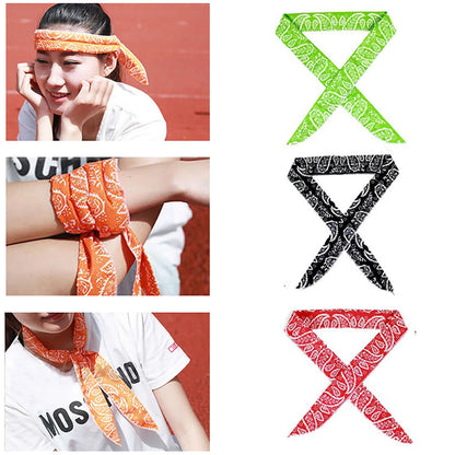 5 PCS Cooling Bandana Scarf, Reusable Chill Ice Sports Towel Wristband