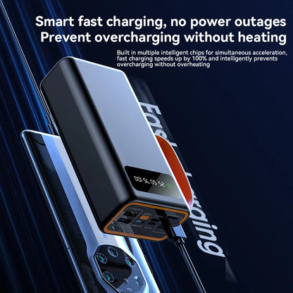 Xiaomi 100000mAh Solar Panel Power Bank Fast charging Comes with Four Wire External Battery Pack with Flashlight For Outdoors ﻿